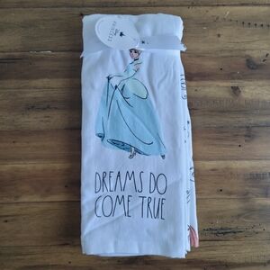 NWT Rae Dunn 2 Kitchen Towels - Disney Cinderella Dreams Do Come True